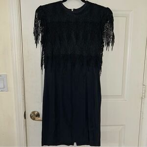 Vintage Nightway Collections Lace Overlay Shift Dress